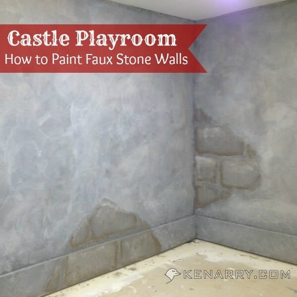 Castle Playroom Walls: How to Paint Faux Stone Walls